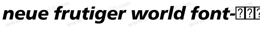 neue frutiger world font字体转换